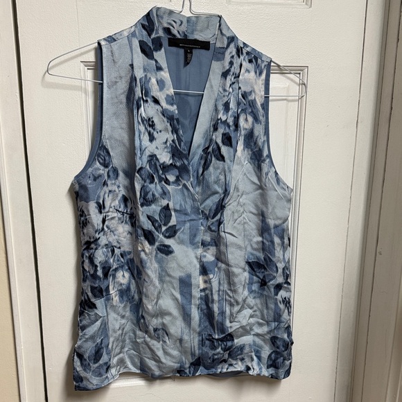 White House Black Market Tops - White House Black Market Blue Floral Blouse